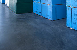 Fibres for indoor concrete floors